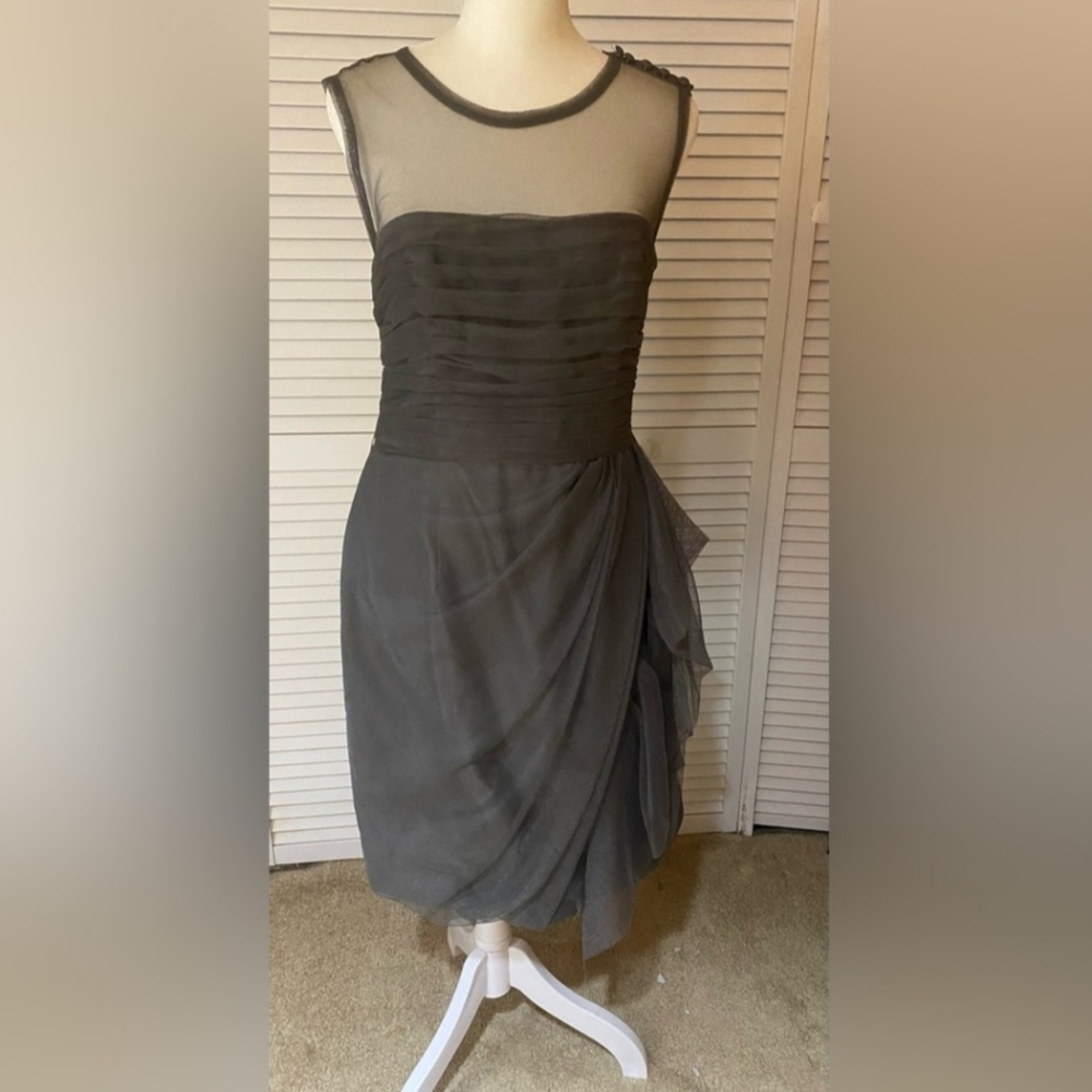 White by Vera Wang Charcoal Midi Dress